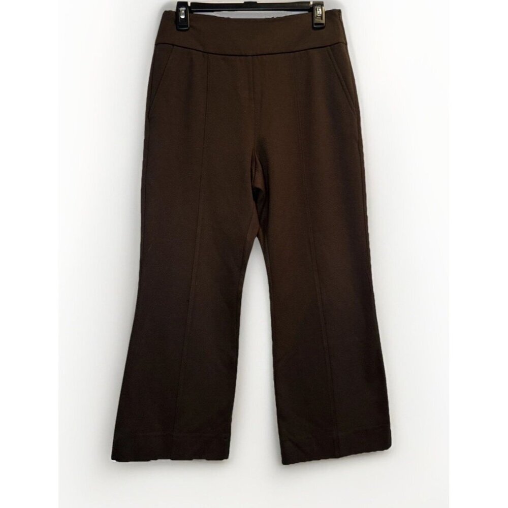 CABI Academy Women’s Olive Brown Wide Leg Trouser Pants 4132R Sz 6